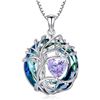 Image 2 : 1 Tree of Life Necklace for Women - 925 Sterling Silver w/ Crystal Birthstone Pendant - Brand New!