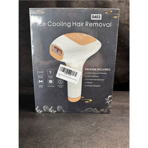 Ice Cooling IPL Hair Removal Device with 9 Modes - Brand New!