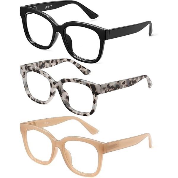 2 3-Packs of JIM Blue Light Reducing Square Reading Glasses - Brand New!