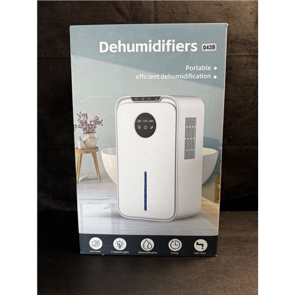 1 Large Household Dehumidifier (85oz) w/ LCD Display & 7-Colored Night Light - Brand New!