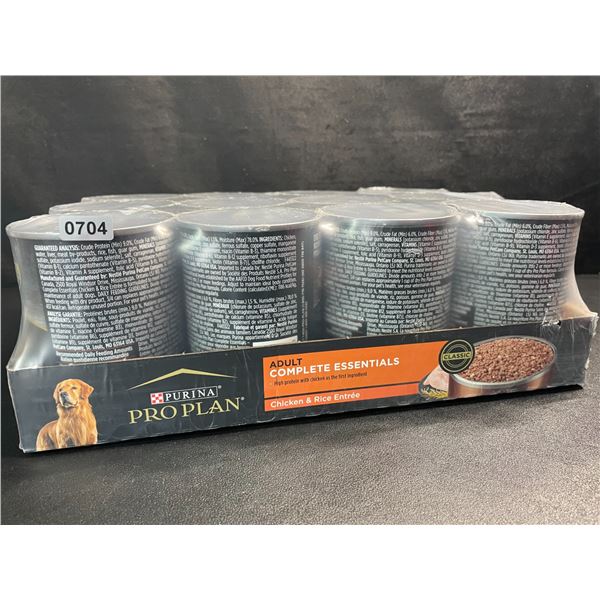 Case of 12 Cans of Purina Pro Plan Adult Complete Essentials Dog Food - Chicken & Rice; BB: AUG 2026