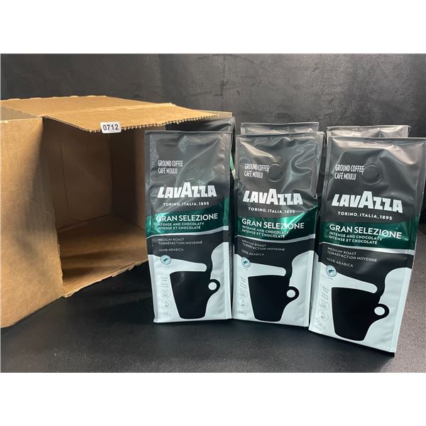 Box of 6 Bags of Lavazza Gran Selezione Medium Roast 100% Arabica Ground Coffee - 340g Each
