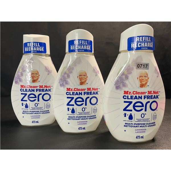 3 Mr.Clean - Clean Freak Zero Multi-Purpose Cleaner Spray Refills - Lavender - 473ml