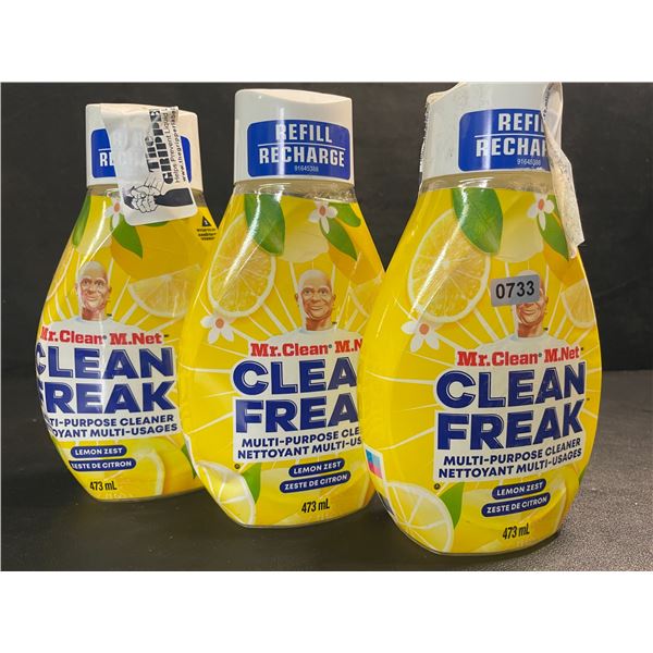 3 Mr.Clean - Clean Freak - Multi-Purpose Deep Cleaner Mist Refills - Lemon Zest - 473ml - New