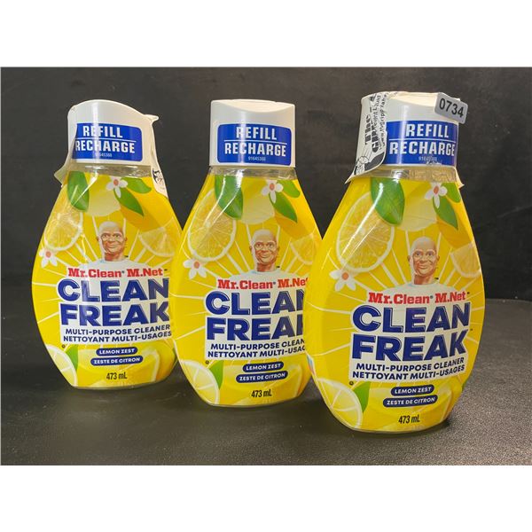 3 Mr.Clean - Clean Freak - Multi-Purpose Deep Cleaner Mist Refills - Lemon Zest - 473ml - New