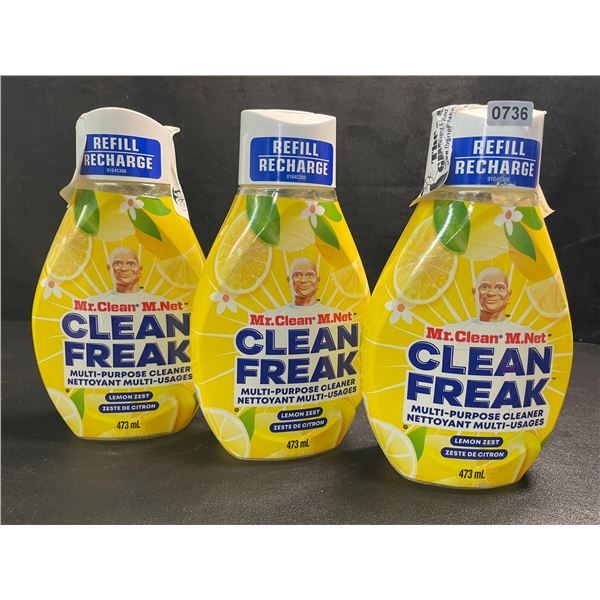 3 Mr.Clean - Clean Freak - Multi-Purpose Deep Cleaner Mist Refills - Lemon Zest - 473ml - New