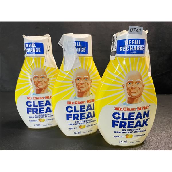 3 Mr.Clean - Clean Freak - Multi-Purpose Deep Cleaner Mist Refills - Lemon Zest - 473ml - New