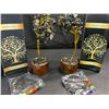 Image 2 : 2 Crystal Healing Gemstone Trees - Black Tourmaline - New