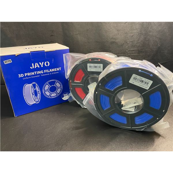 2 Rolls of PLA+ 3D Printing Filament - Red & Blue - New Sealed
