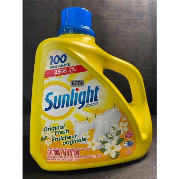 1 Large Jug of Sunlight Original Fresh Liquid Laundry Detergent - 4.0L (100 Loads) - Brand New!