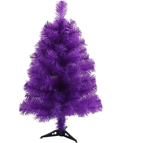 1 Purple 3FT Tall Artificial Christmas Tree w/ Stand - New in Box