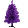 Image 1 : 1 Purple 3FT Tall Artificial Christmas Tree w/ Stand - New in Box