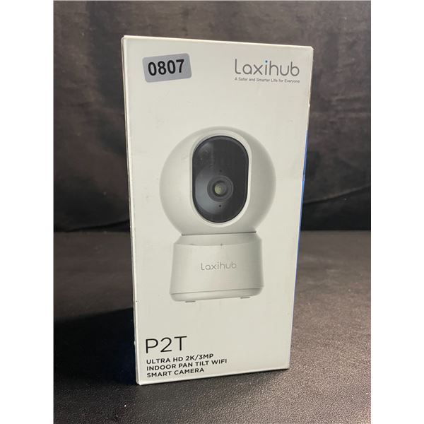 1 Laxihub P2T Ultra HD 2K/3MP Indoor Pan/Tilt WiFi Smart Home Security Camera - Brand New!