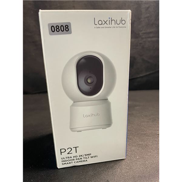 1 Laxihub P2T Ultra HD 2K/3MP Indoor Pan/Tilt WiFi Smart Home Security Camera - Brand New!