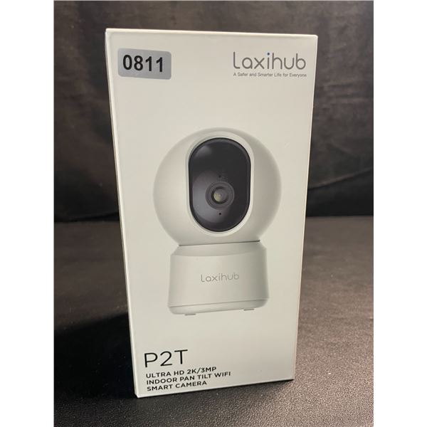 1 Laxihub P2T Ultra HD 2K/3MP Indoor Pan/Tilt WiFi Smart Home Security Camera - Brand New!