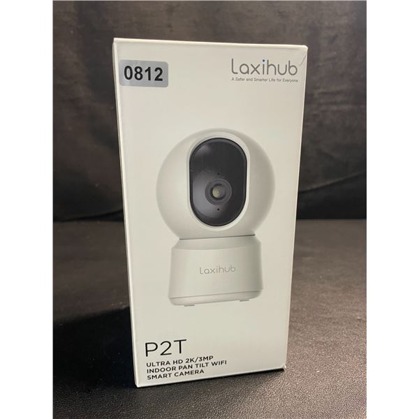 1 Laxihub P2T Ultra HD 2K/3MP Indoor Pan/Tilt WiFi Smart Home Security Camera - Brand New!