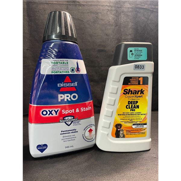 1 BisselPro Oxy Spot & Stain Carpet Cleaner & 1 Shark CarpetXpert Deep Clean Pro Carpet Cleaner; New