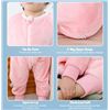 Image 4 : 1 Fuzzy Warm Girls Toddler Wearable Sleeping Sack with Legs - Pink Bunny (Size 5T - 6T) - New
