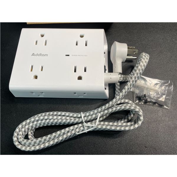 1 Multi-Outlet Power Strip Surge Protector w/ 4 USB Outlets - New (*Damaged Box - See Photos)