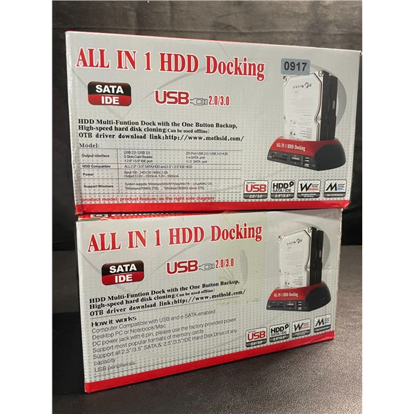 2 All-In-1 HDD Multi-Function Docks - New