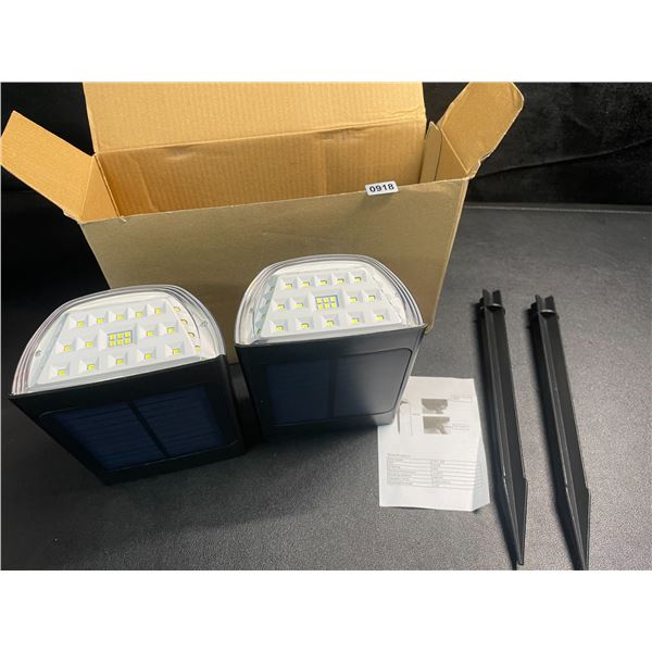 2 Pack of Solar LED Landscape Lights for Lawn/Gardens - Bright White - New