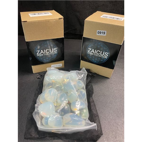 2 Boxes of Zaicus 1LB Opalite Tumbled Stones/Polished Healing Crystals - New