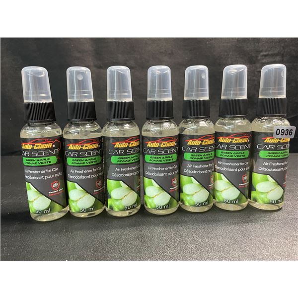 7 Bottles of AutoChem Car Scent - Green Apple - 50ml Each - New