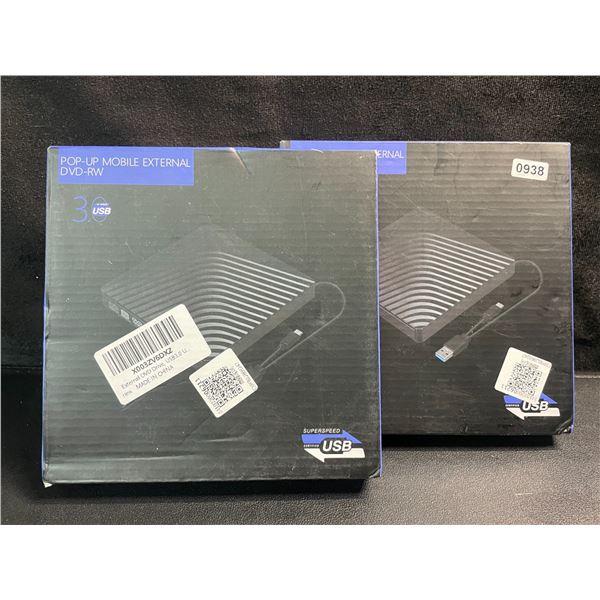 2 Pop-Up Mobile External DVD Drives - Brand New