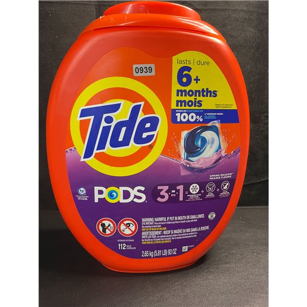 Tide Pods Spring Meadow Liquid Laundry Detergent Pods - Large 112 Count (5.81LB) - New