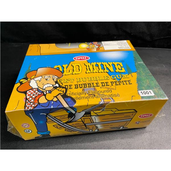 1 Box of Gold Mine Nugget Bubblegum - 24 Units Inside (56g each) - New Sealed