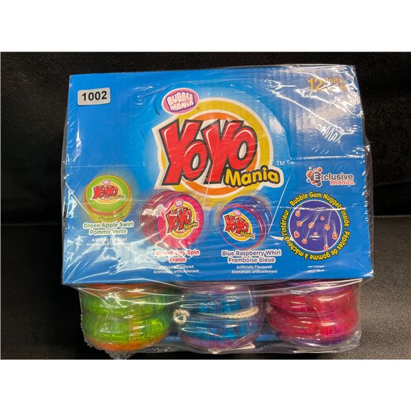 1 Box of YoYo Mania Bubble Gum Nugget Candy - 12 Units Included - New Sealed! (Assorted Flavours)