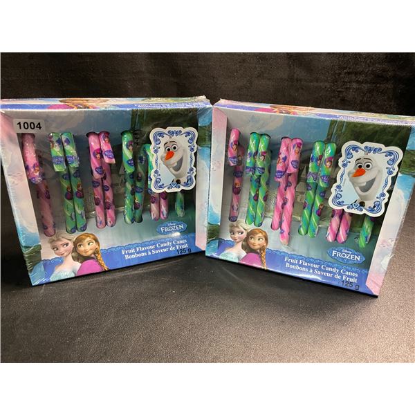 2 Boxes of Disney Frozen Fruit Flavour Candy Canes - 125g - New Sealed