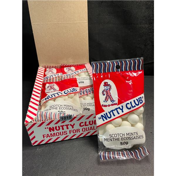 1 Box of "Nutty Club" Scotch Mints - 12 Packs x 50g each - New Sealed