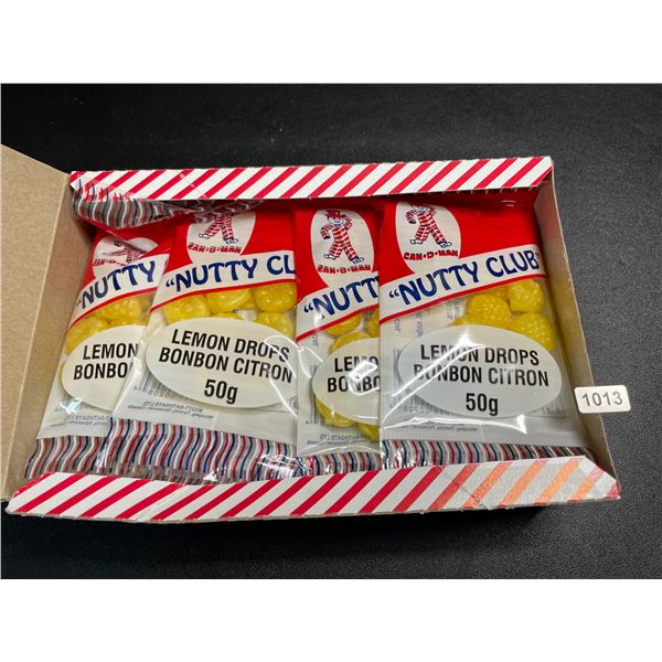 1 Box of "Nutty Club" Lemon Drops - 12 Packs x 50g each - New Sealed