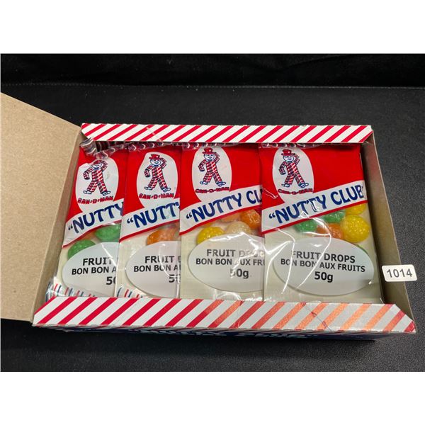 1 Box of "Nutty Club" Fruit Drops Candies - 12 Packs x 50g each - New Sealed