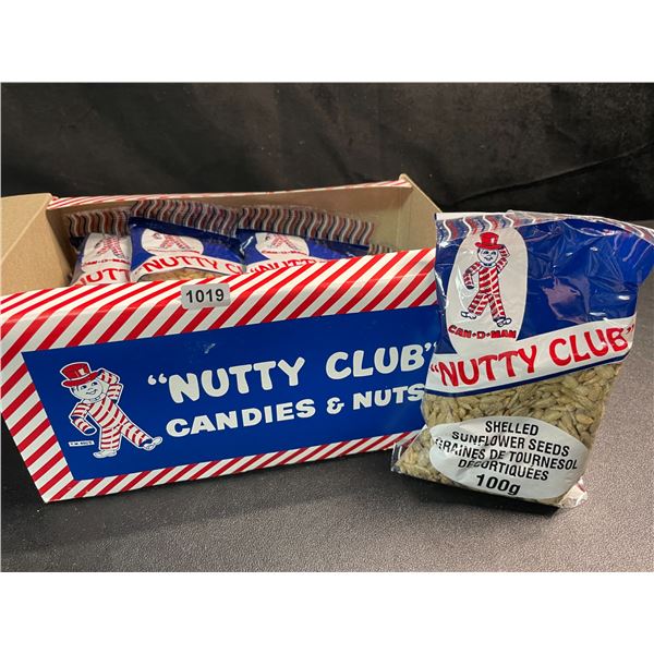 1 Box of "Nutty Club" Shelled Sunflower Seeds - 12 Packs x 100g each - New Sealed