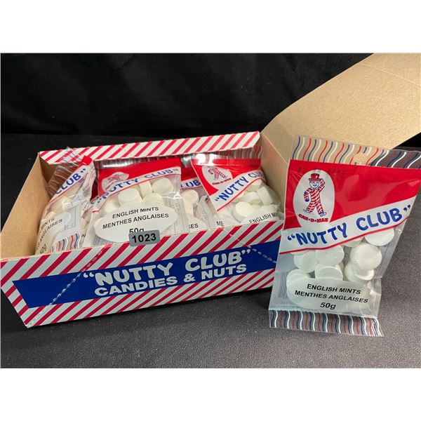 1 Box of "Nutty Club" English Mints - 12 Packs x 50g each - New Sealed