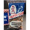 Image 2 : 1 Box of "Nutty Club" Salted Almonds - 12 Packs x 100g each - New Sealed