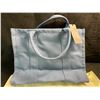 Image 2 : 1 Canvas 'The Tote Bag' Handbag Travel Bag/Purse - Blue - 12.6" x 10.2" x 5.9" Size - Brand New