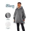 Image 1 : Bare Home Youth Wearable Sherpa Blanket - Grey- New