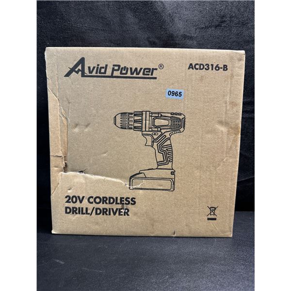 Avid Power 20V Cordless Drill/Driver - New