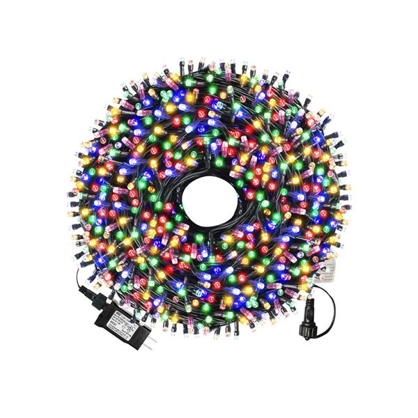 1 Box of Indoor Outdoor Christmas Lights White/Multicolor 336ft - New