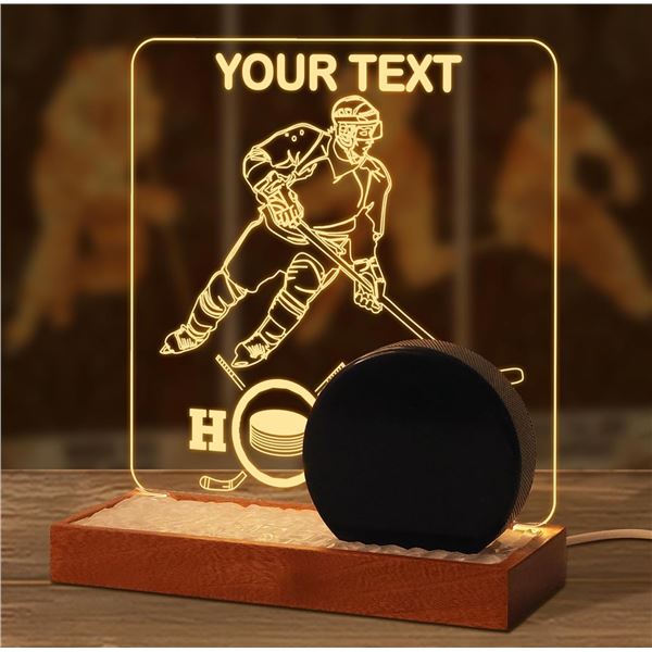 Light Up Hockey Puck Display Stand with Staff of 98 Pinnacle Fantasy Puck