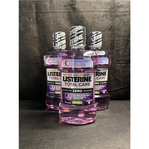 3 Bottles of Listerine Total Care Zero - New