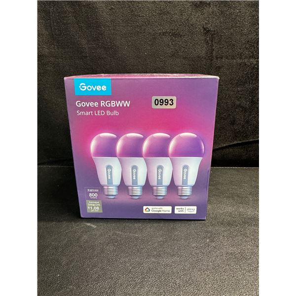 4-Pack of Govee RGBWW Smart LED Bulbs - New