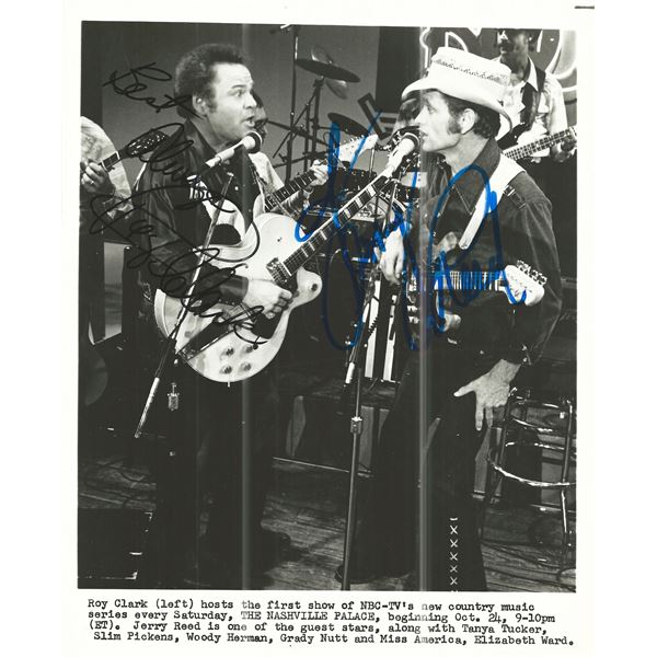 The Nashville Palace Roy Clark and Jerry Reed signed photo