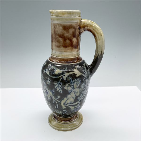 Antique Martin Brothers Stoneware Putti Pitcher