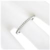 Image 6 : 14k White Gold 0.33 ctw Pave Diamond Thin Petite Stack Wedding Eternity Band Rin