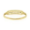 Image 6 : Antique 14k Yellow Gold Palladium Top.12 ctw Single Cut Diamond Channel Band Rin