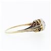 Image 5 : Antique Edwardian 14K TT Gold 0.15 ctw Old Mine Diamond Filigree Engagement Ring